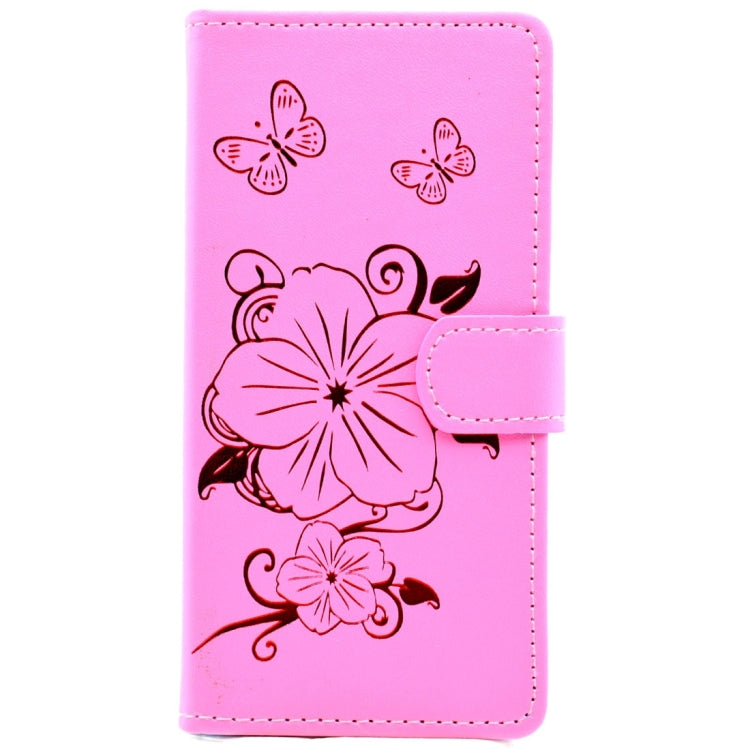 For iPhone 6 & 6s Bronzing Butterfly Pattern Horizontal Flip PU Leather Case with Holder & Card Slots & Wallet