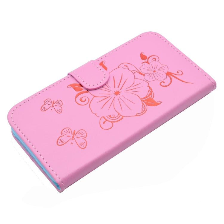 For iPhone 6 & 6s Bronzing Butterfly Pattern Horizontal Flip PU Leather Case with Holder & Card Slots & Wallet