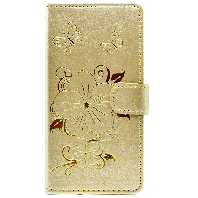 For iPhone 6 & 6s Bronzing Butterfly Pattern Horizontal Flip PU Leather Case with Holder & Card Slots & Wallet