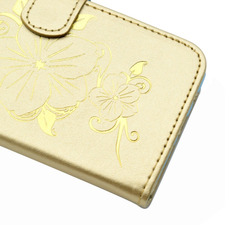 For iPhone 6 & 6s Bronzing Butterfly Pattern Horizontal Flip PU Leather Case with Holder & Card Slots & Wallet