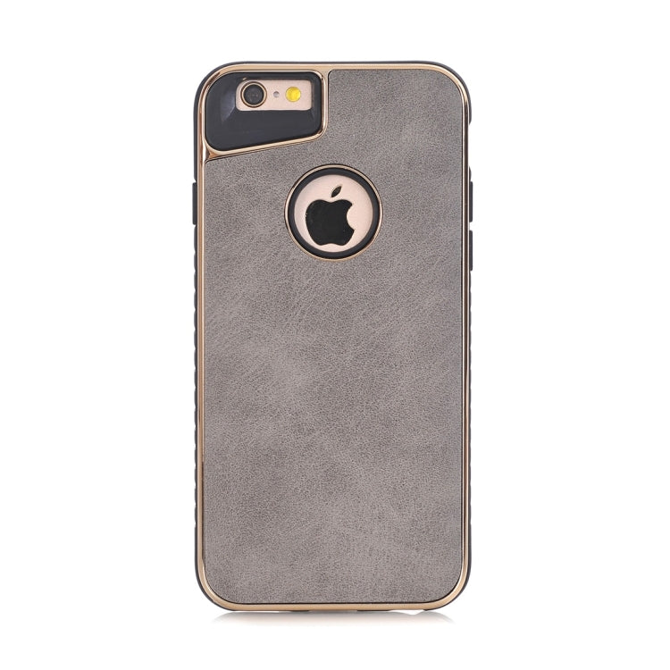 For iPhone 6 & 6s Crazy Horse Texture Electroplating Back Cover