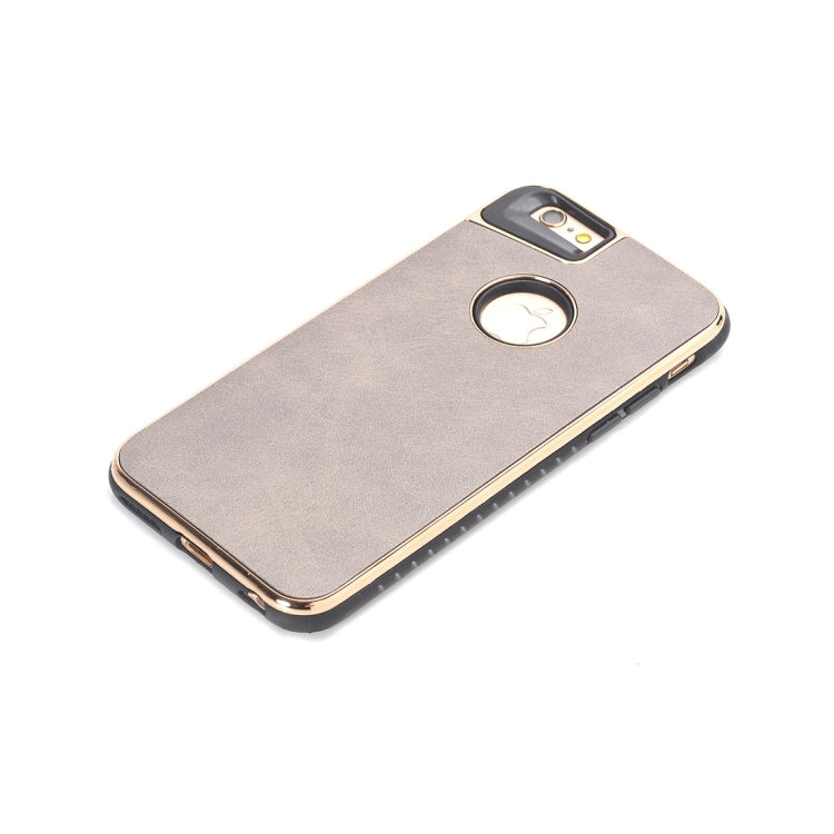 For iPhone 6 & 6s Crazy Horse Texture Electroplating Back Cover