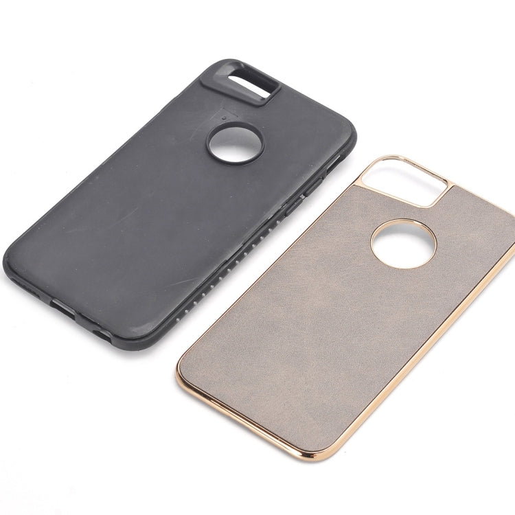 For iPhone 6 & 6s Crazy Horse Texture Electroplating Back Cover