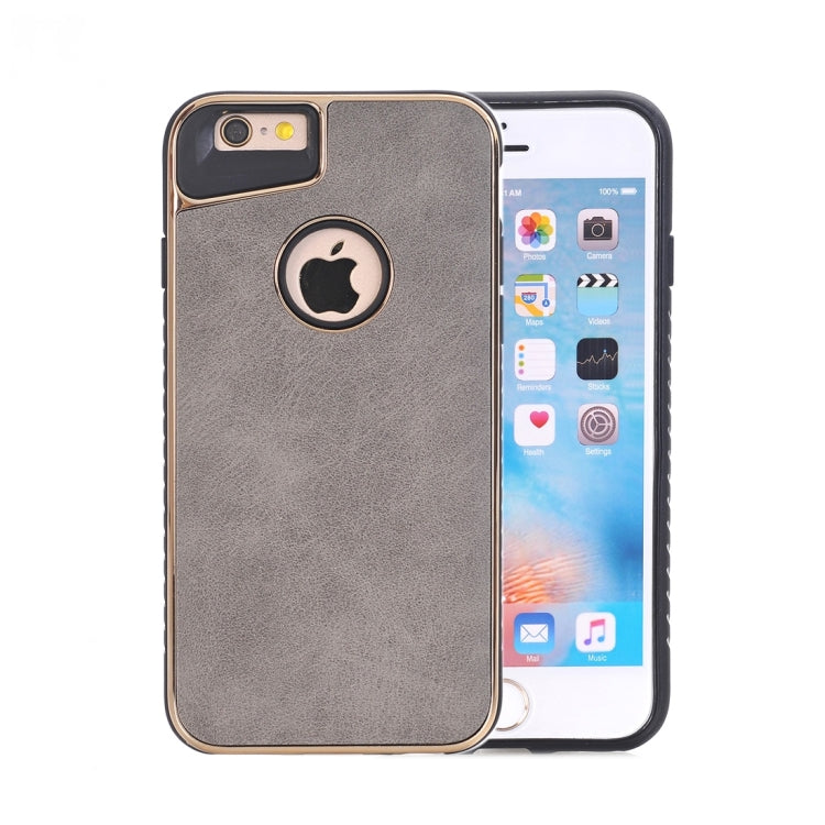 For iPhone 6 & 6s Crazy Horse Texture Electroplating Back Cover