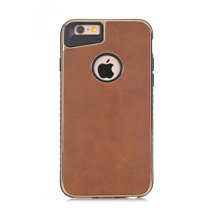 For iPhone 6 & 6s Crazy Horse Texture Electroplating Back Cover