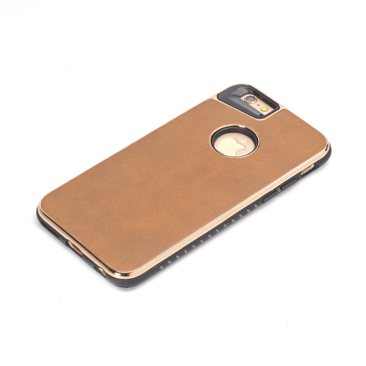 For iPhone 6 & 6s Crazy Horse Texture Electroplating Back Cover
