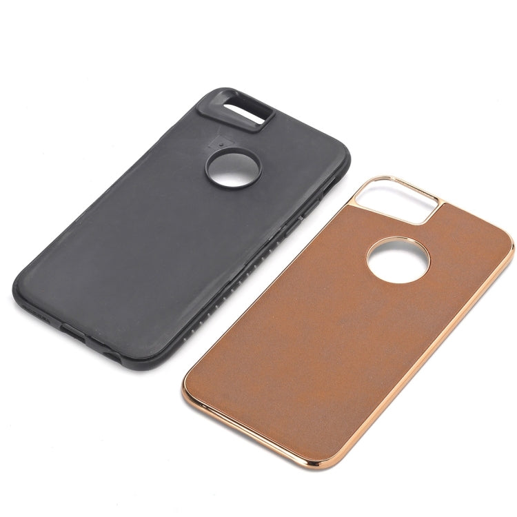 For iPhone 6 & 6s Crazy Horse Texture Electroplating Back Cover