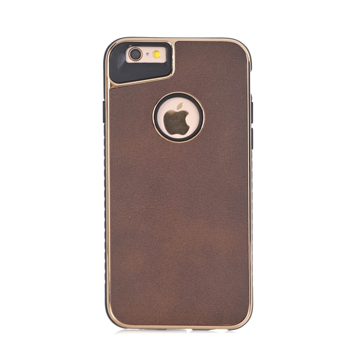 For iPhone 6 & 6s Crazy Horse Texture Electroplating Back Cover
