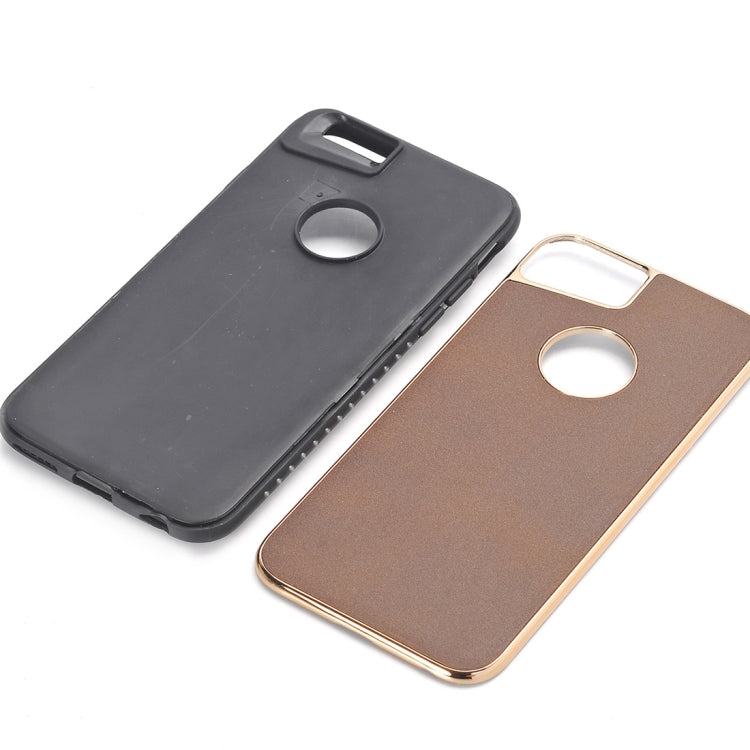For iPhone 6 & 6s Crazy Horse Texture Electroplating Back Cover