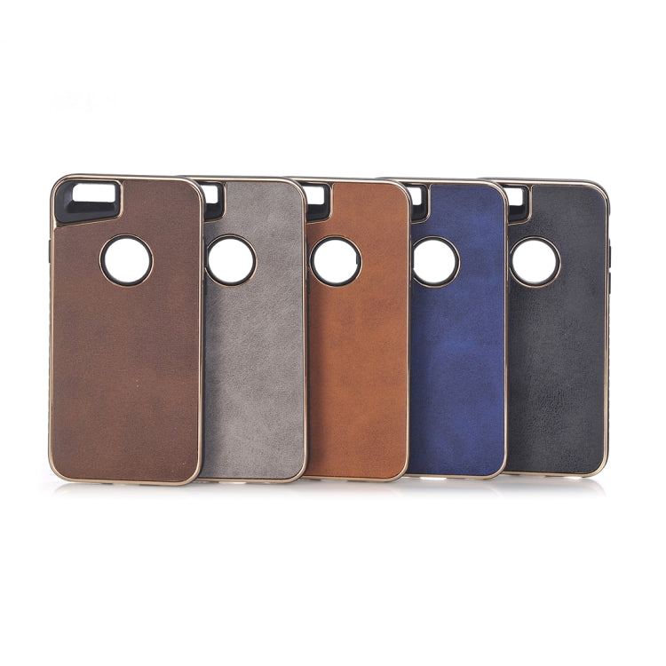 For iPhone 6 & 6s Crazy Horse Texture Electroplating Back Cover