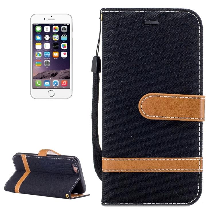 For iPhone 6 & 6S Denim Texture Leather Case with Holder & Card Slots & Wallet & Lanyard