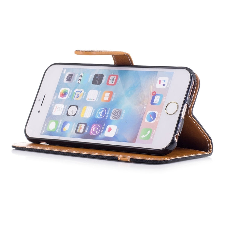 For iPhone 6 & 6S Denim Texture Leather Case with Holder & Card Slots & Wallet & Lanyard