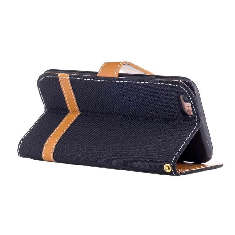 For iPhone 6 & 6S Denim Texture Leather Case with Holder & Card Slots & Wallet & Lanyard