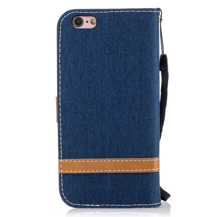 For iPhone 6 & 6S Denim Texture Leather Case with Holder & Card Slots & Wallet & Lanyard