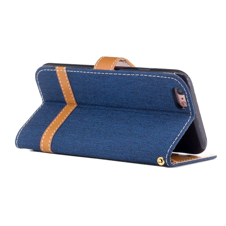 For iPhone 6 & 6S Denim Texture Leather Case with Holder & Card Slots & Wallet & Lanyard