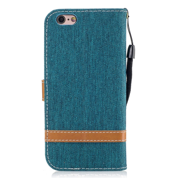 For iPhone 6 & 6S Denim Texture Leather Case with Holder & Card Slots & Wallet & Lanyard