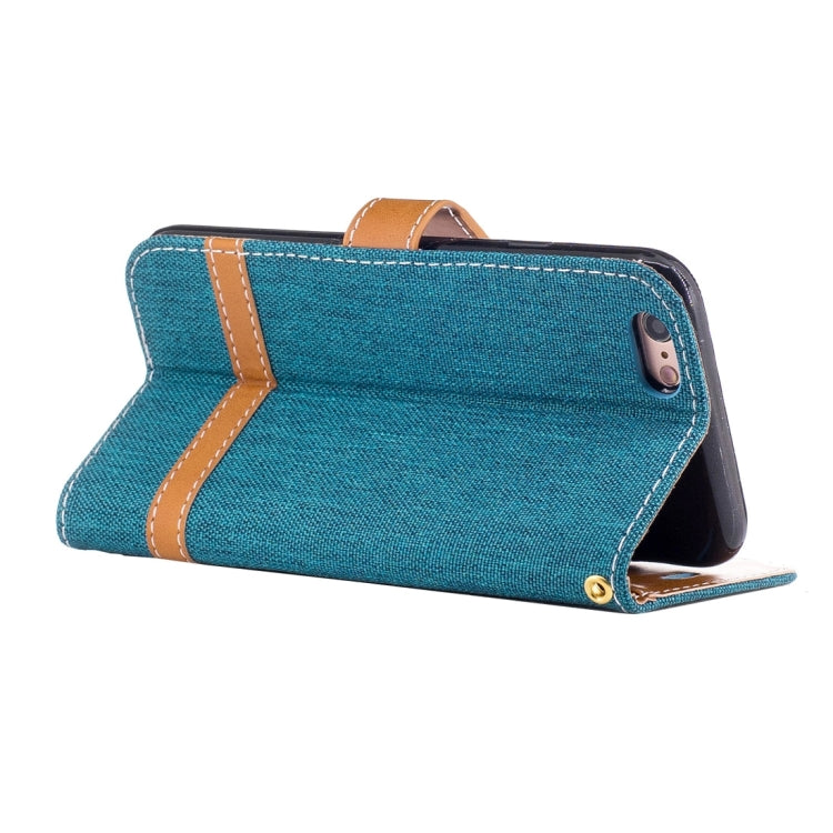 For iPhone 6 & 6S Denim Texture Leather Case with Holder & Card Slots & Wallet & Lanyard