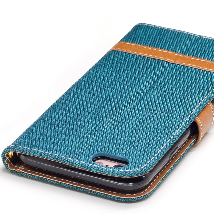 For iPhone 6 & 6S Denim Texture Leather Case with Holder & Card Slots & Wallet & Lanyard