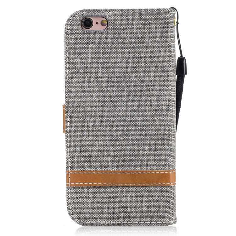 For iPhone 6 & 6S Denim Texture Leather Case with Holder & Card Slots & Wallet & Lanyard
