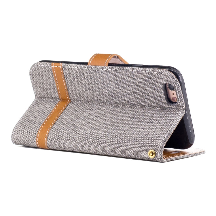 For iPhone 6 & 6S Denim Texture Leather Case with Holder & Card Slots & Wallet & Lanyard