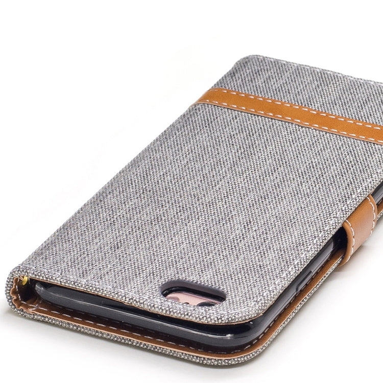 For iPhone 6 & 6S Denim Texture Leather Case with Holder & Card Slots & Wallet & Lanyard