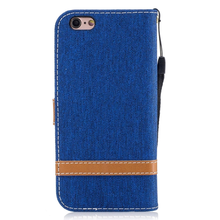 For iPhone 6 & 6S Denim Texture Leather Case with Holder & Card Slots & Wallet & Lanyard