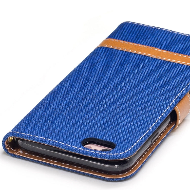 For iPhone 6 & 6S Denim Texture Leather Case with Holder & Card Slots & Wallet & Lanyard