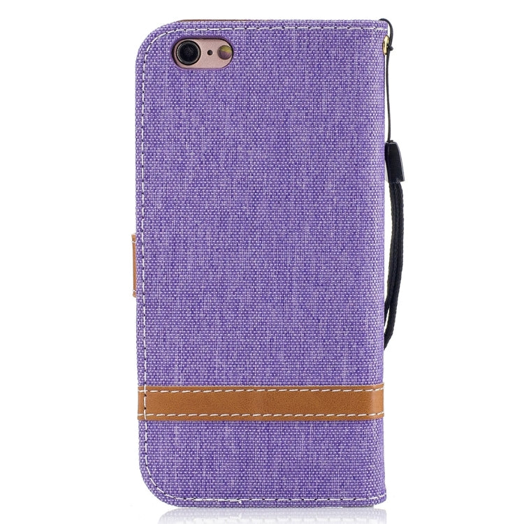 For iPhone 6 & 6S Denim Texture Leather Case with Holder & Card Slots & Wallet & Lanyard