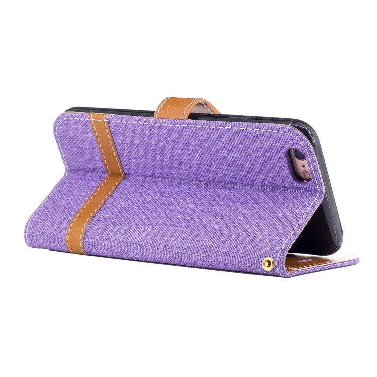 For iPhone 6 & 6S Denim Texture Leather Case with Holder & Card Slots & Wallet & Lanyard