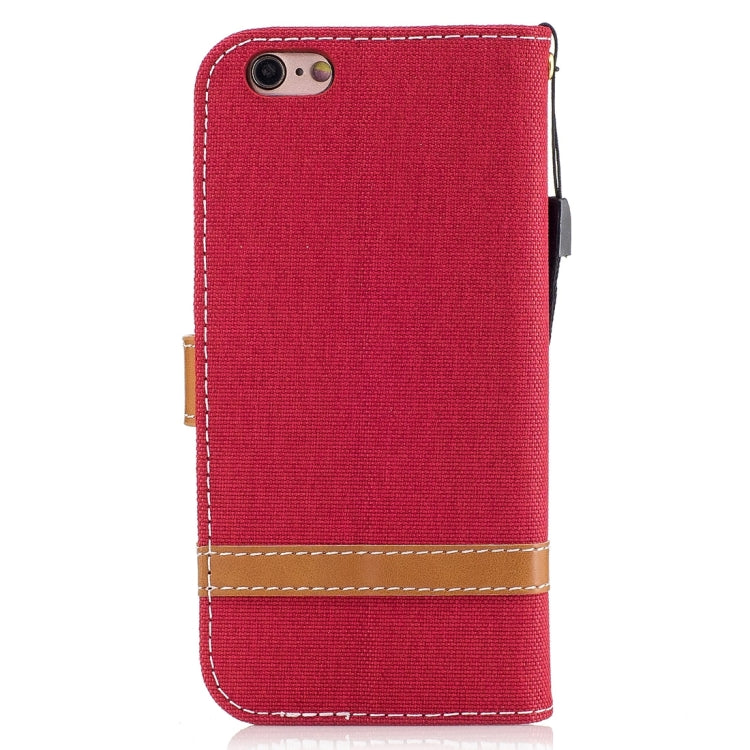 For iPhone 6 & 6S Denim Texture Leather Case with Holder & Card Slots & Wallet & Lanyard