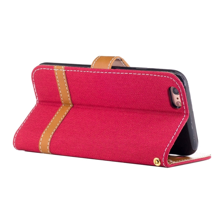 For iPhone 6 & 6S Denim Texture Leather Case with Holder & Card Slots & Wallet & Lanyard