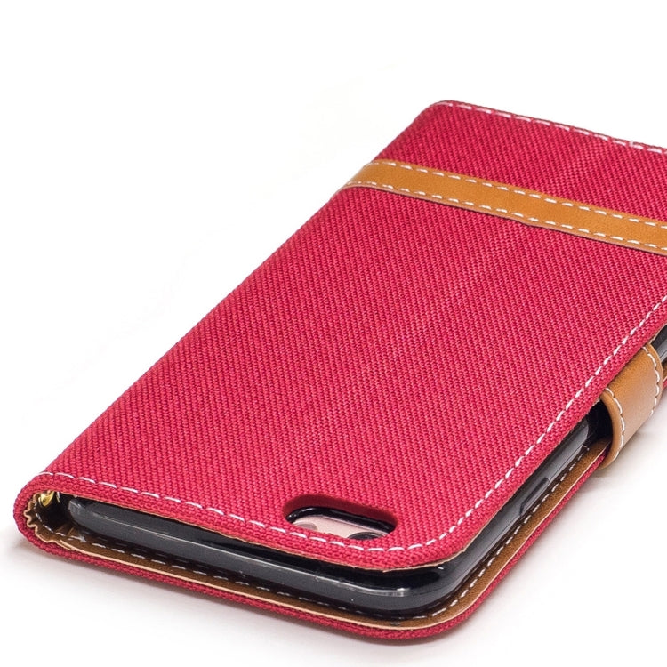 For iPhone 6 & 6S Denim Texture Leather Case with Holder & Card Slots & Wallet & Lanyard