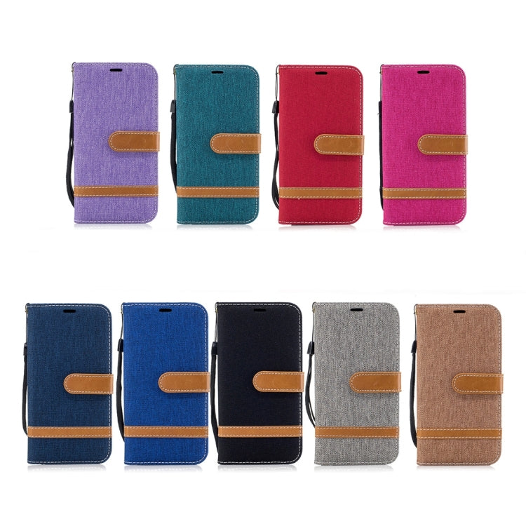 For iPhone 6 & 6S Denim Texture Leather Case with Holder & Card Slots & Wallet & Lanyard