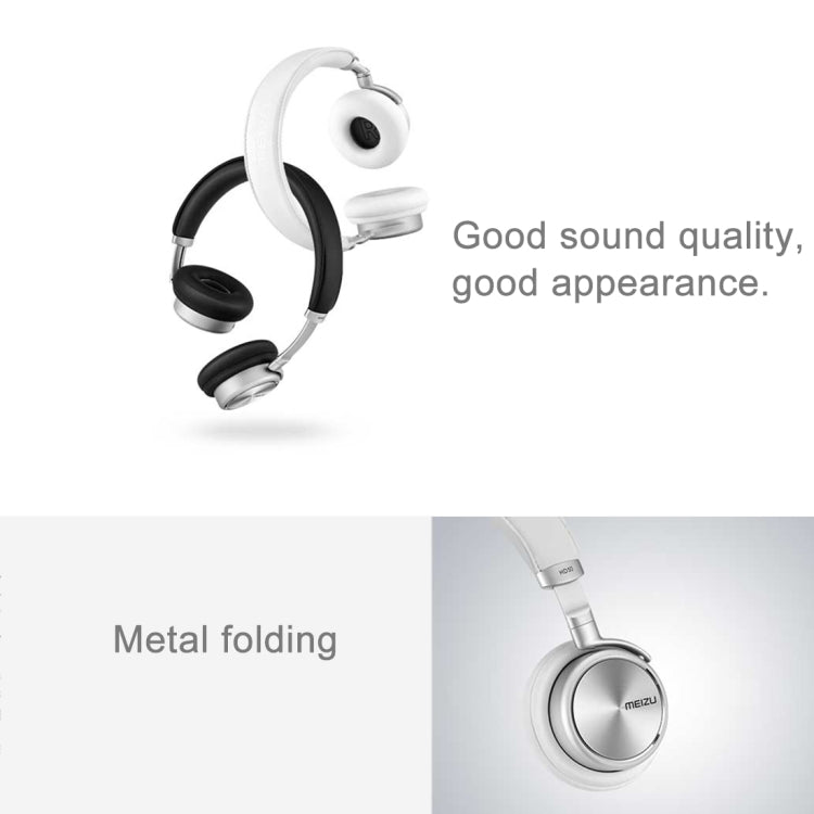 Original Meizu HD50 Stereo Wired Headphone Subwoofer Headset Ear Cup with Metal Body and Artificial Protein Leather Earcap, Equipped with Carrying Bag