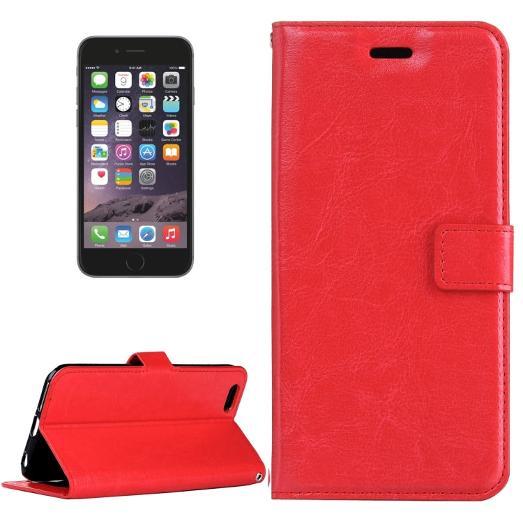 For iPhone 6 & 6s Crazy Horse Texture Horizontal Flip Leather Case with Magnetic Buckle & Holder & Card Slots & Wallet & Photo Frame