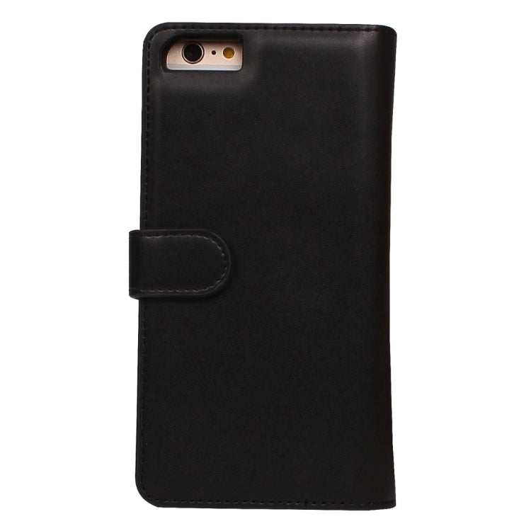 For iPhone 6 Plain Weave Texture Zipper Horizontal Flip Leather Case with Detachable Back Protective Case & Card Slots & Wallet