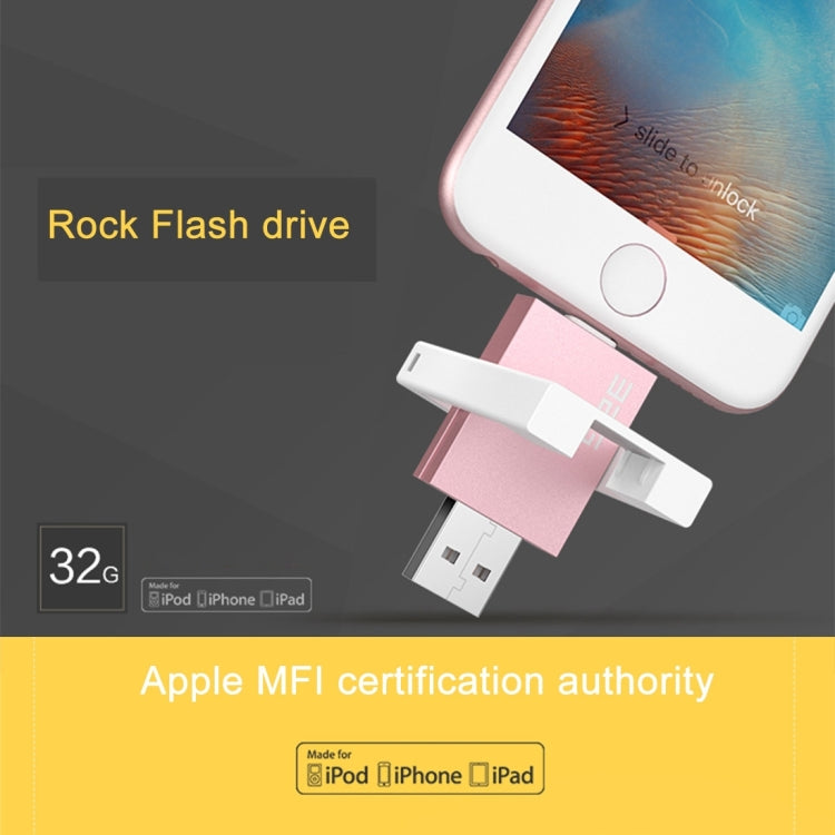ROCK Apple MFi 32GB 8pin to USB 3.0  Flash Disk Drive for iPhone & iPad & iPod