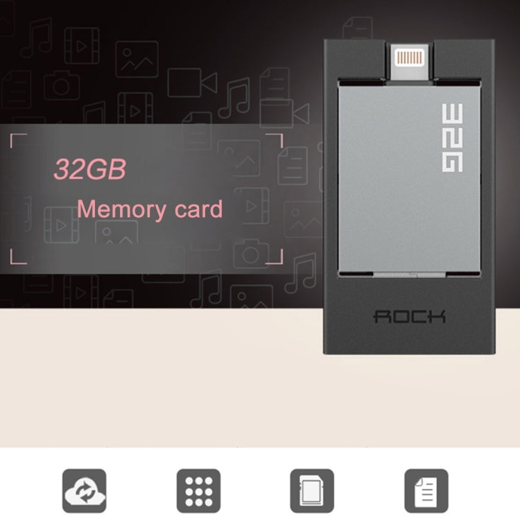 ROCK Apple MFi 32GB 8pin to USB 3.0  Flash Disk Drive for iPhone & iPad & iPod
