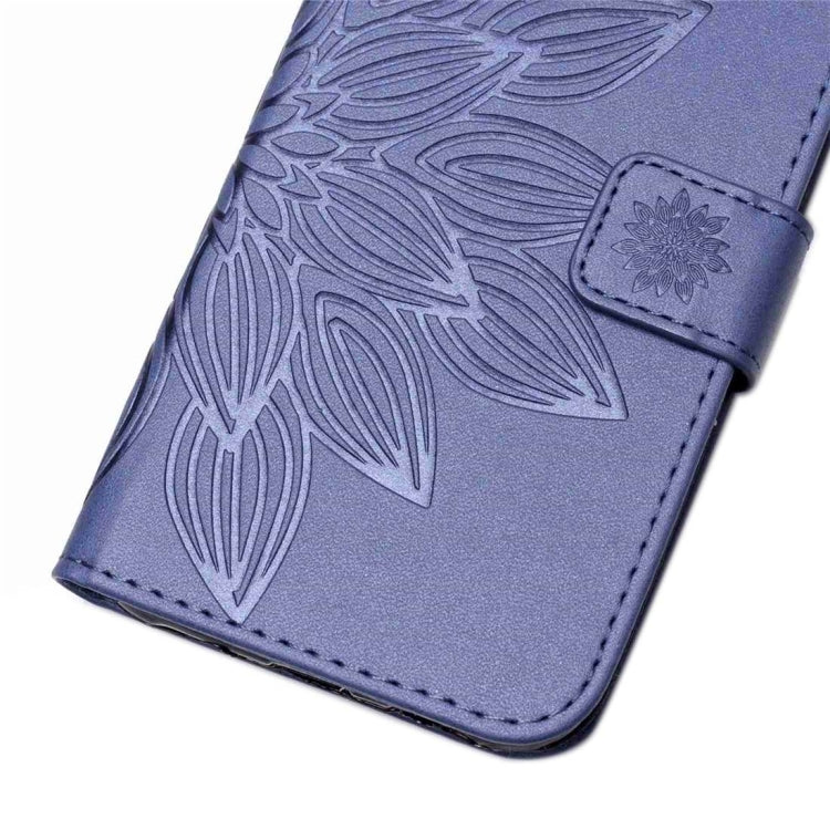 For iPhone 6 & 6s Crazy Horse Texture Half Flower Printing Horizontal Flip Leather Case with Holder & Card Slots & Wallet & Lanyard
