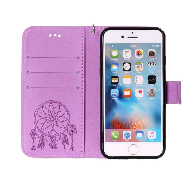 For iPhone 6 & 6s Crazy Horse Texture Half Dream Catcher Horizontal Flip Leather Case with Holder & Card Slots & Wallet & Lanyard