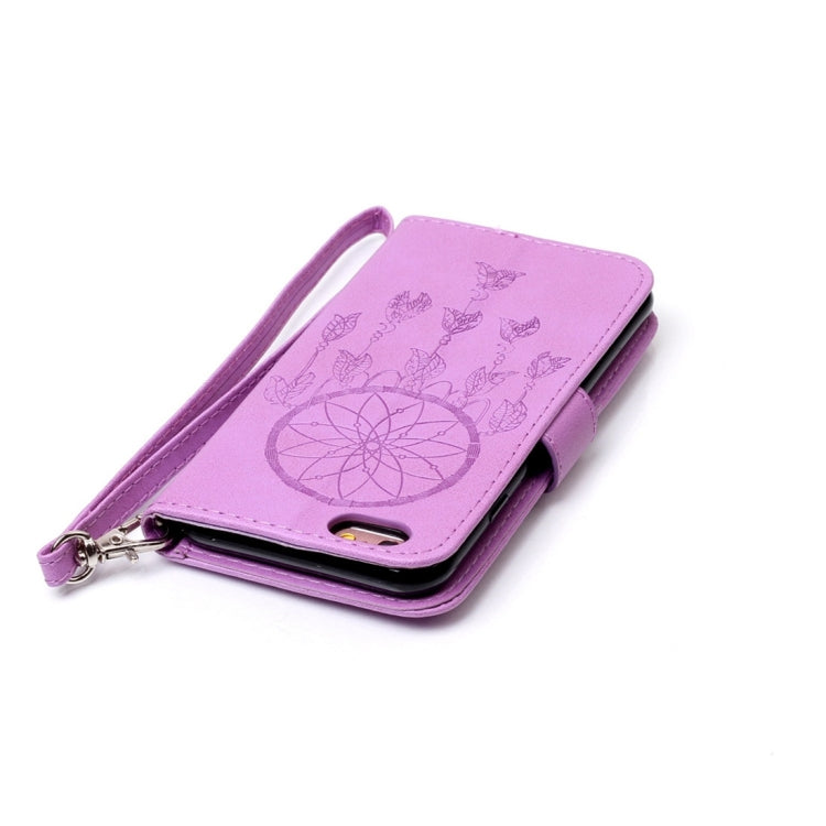 For iPhone 6 & 6s Crazy Horse Texture Half Dream Catcher Horizontal Flip Leather Case with Holder & Card Slots & Wallet & Lanyard