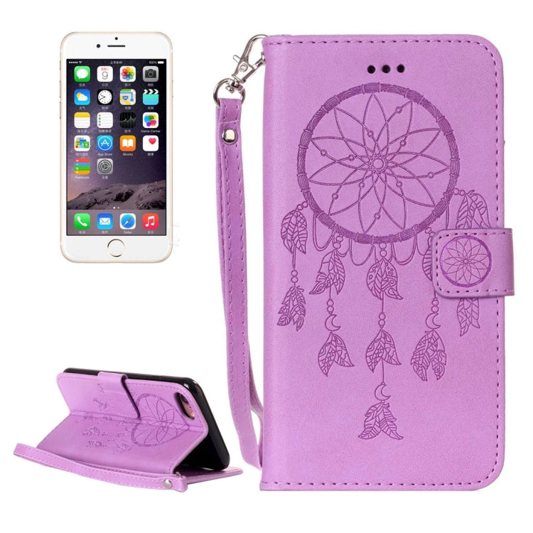 For iPhone 6 & 6s Crazy Horse Texture Half Dream Catcher Horizontal Flip Leather Case with Holder & Card Slots & Wallet & Lanyard