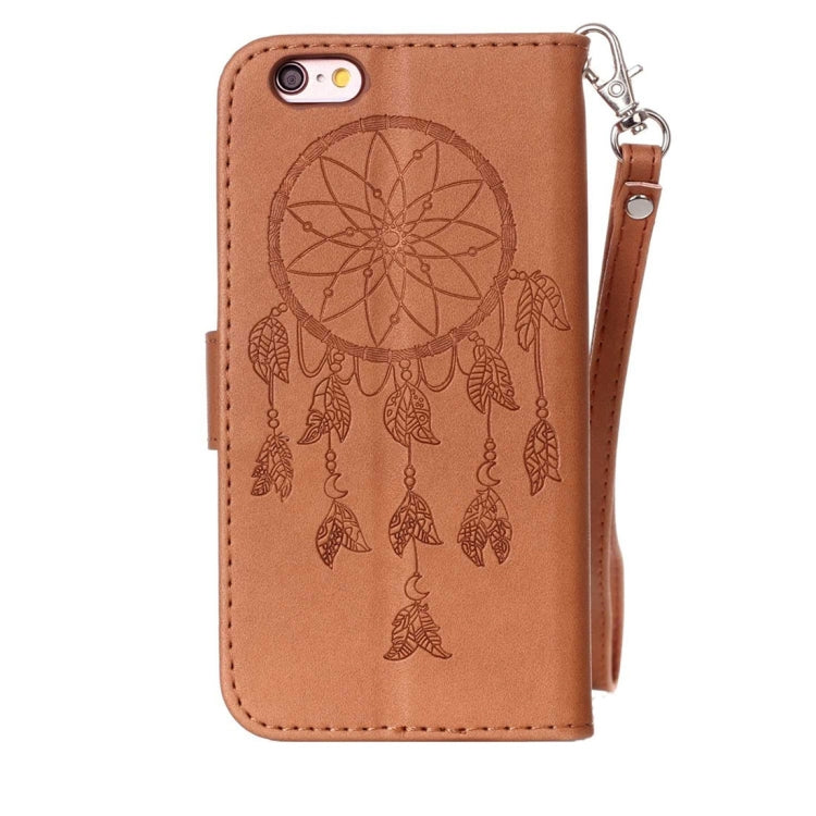 For iPhone 6 & 6s Crazy Horse Texture Half Dream Catcher Horizontal Flip Leather Case with Holder & Card Slots & Wallet & Lanyard
