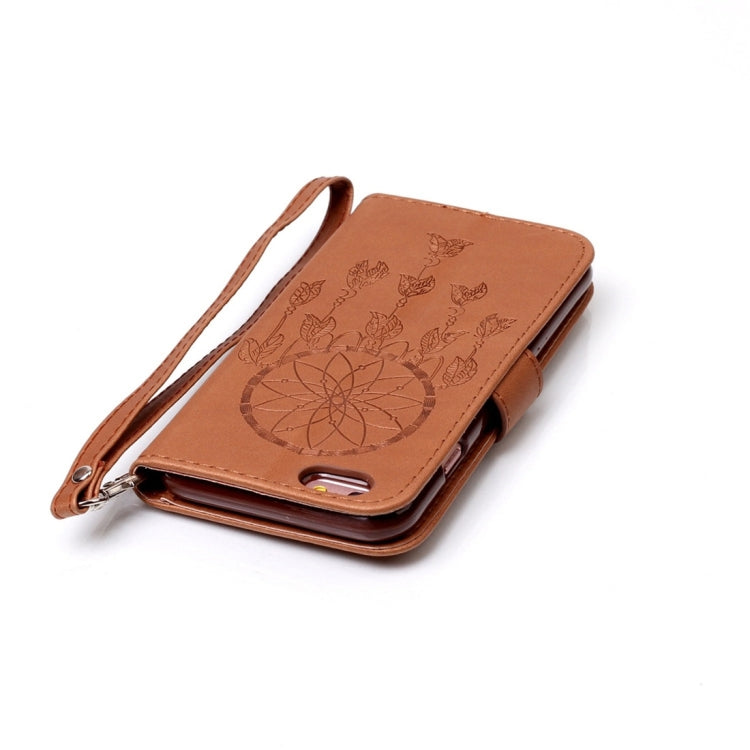 For iPhone 6 & 6s Crazy Horse Texture Half Dream Catcher Horizontal Flip Leather Case with Holder & Card Slots & Wallet & Lanyard