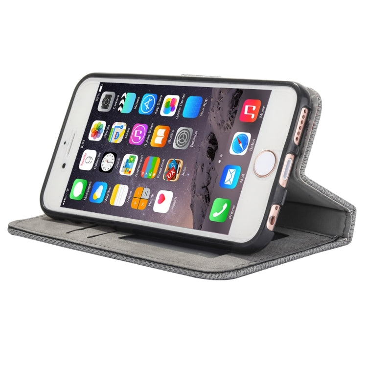 For iPhone 6 & 6s Business Notebook Style Hit Color Horizontal Flip Leather Case with Holder & Card Slots & Wallet & Photo Frame