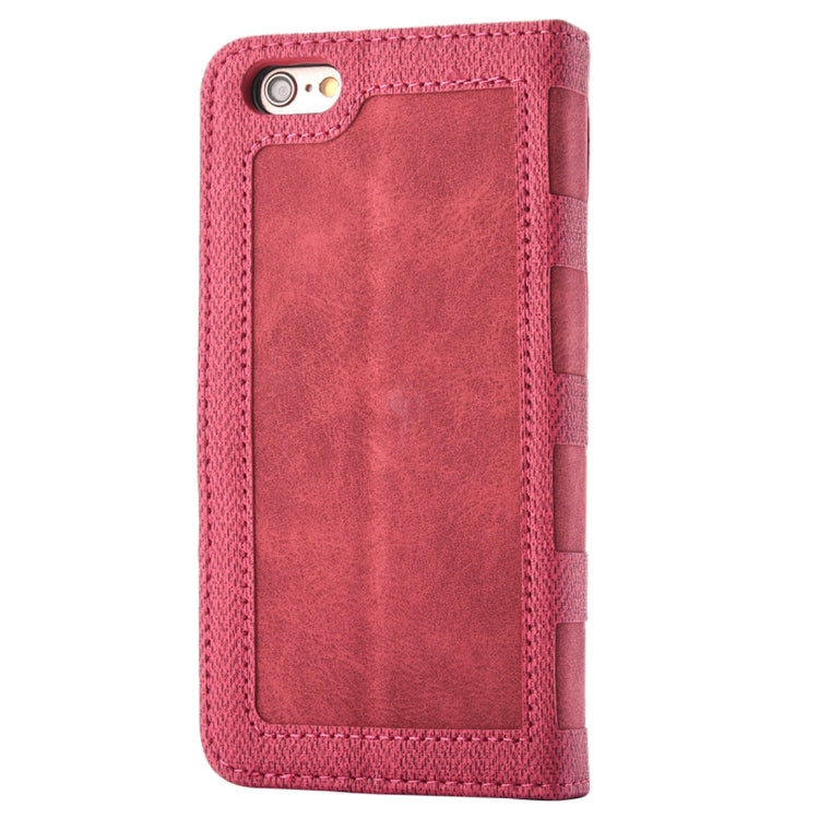 For iPhone 6 & 6s Business Notebook Style Hit Color Horizontal Flip Leather Case with Holder & Card Slots & Wallet & Photo Frame