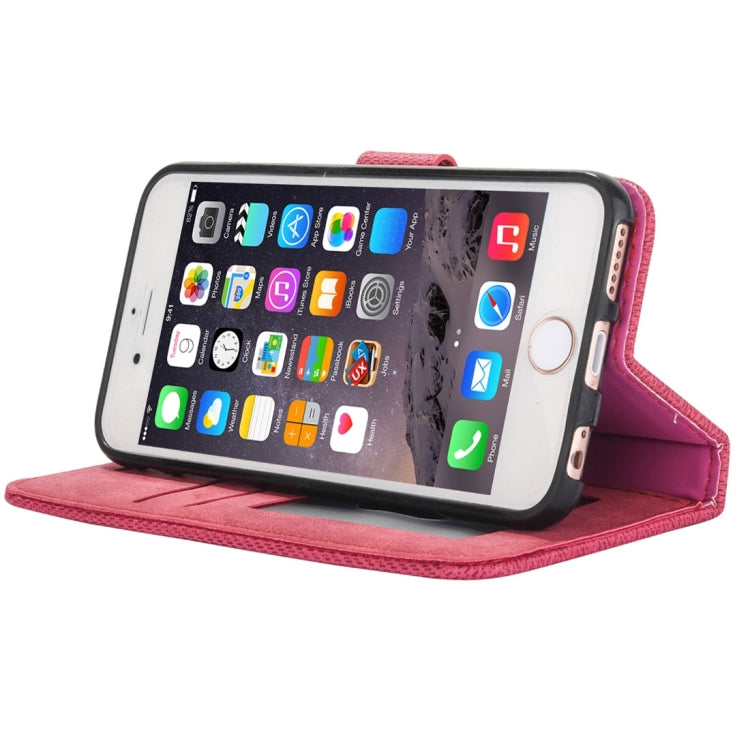 For iPhone 6 & 6s Business Notebook Style Hit Color Horizontal Flip Leather Case with Holder & Card Slots & Wallet & Photo Frame
