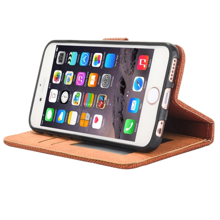 For iPhone 6 & 6s Business Notebook Style Hit Color Horizontal Flip Leather Case with Holder & Card Slots & Wallet & Photo Frame