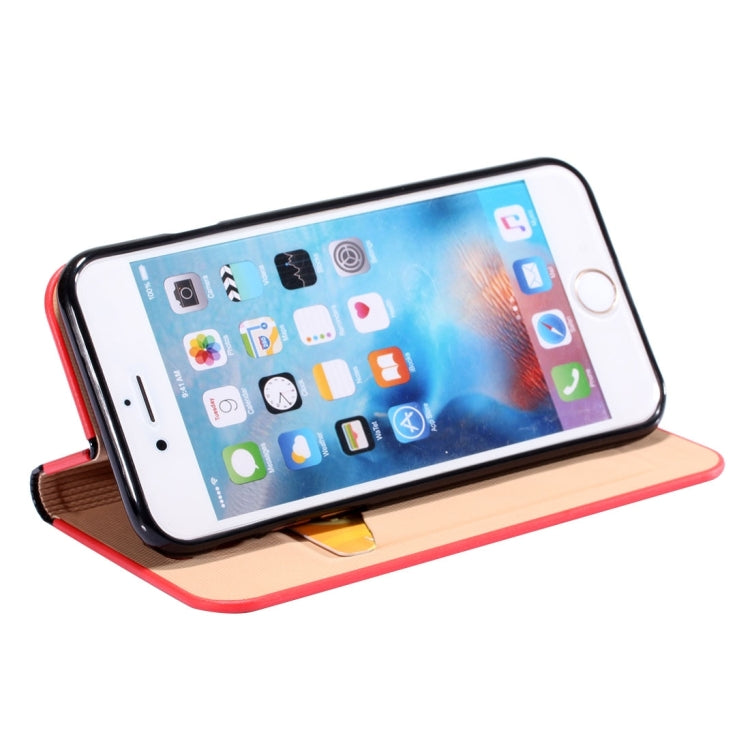 LOUIS for iPhone 6 & iPhone 6s Crystal Texture PC Full Coverage Horizontal Flip Leather Case with Holder & Card Slots(Black)