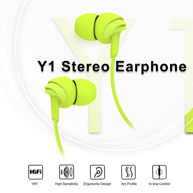 ROCK Y1 1.2M High Quality Stereo HiFi Tone Wire Control Earphone In-ear Headphone with Mic & 3.5mm Earphone Port